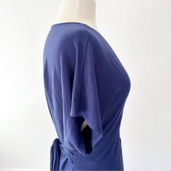 Universal Standard True Blue Navy Fine Jersey Wrap Top | Small 14-16 - Picture 6 of 16